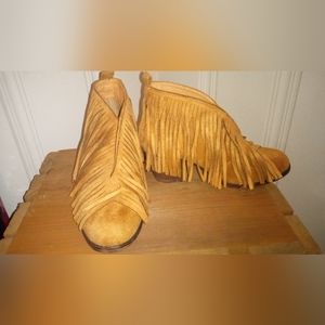 Fringe booties